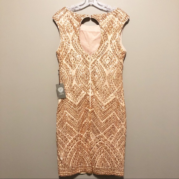 NWT VINCE CAMUTO Sequin Embellished Cocktail Dress - Picture 7 of 7